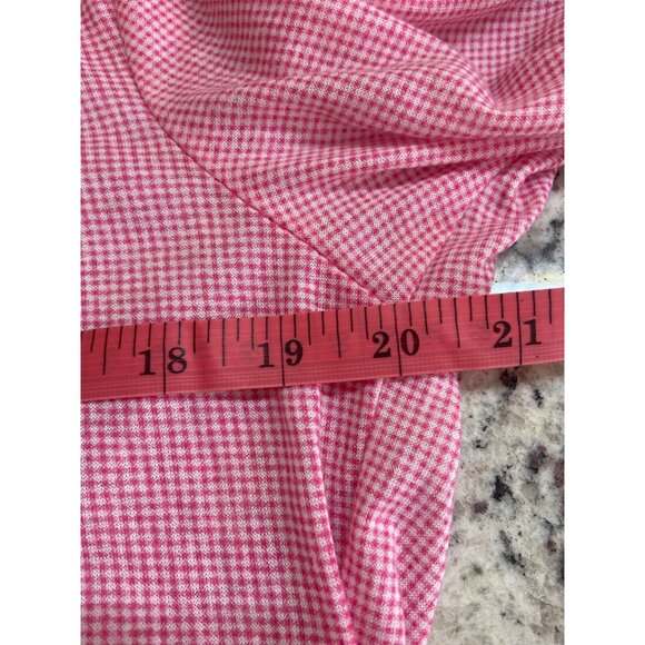 Kim Rogers Womens Medium Tunic Top Pink Gingham Embroidered Floral Grannycore - Picture 8 of 10